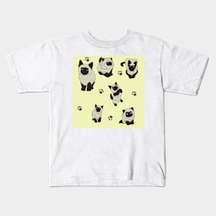 Cream Siamese Kittens Kids T-Shirt